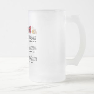 Los! Song mit Bierbraun-Tasse Mattglas Bierglas