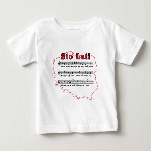 Los! Song Polnischer Karte Baby T-shirt (Vorderseite)