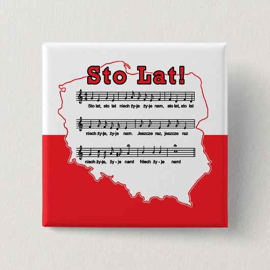 Los! Song Polnischer Karte Button (Vorderseite)