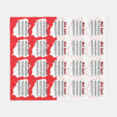 Los! Song Polnischer Karte Fleecedecke (Vorderseite (Horizontal))