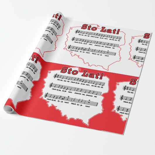 Los! Song Polnischer Karte Geschenkpapier (Ungerollt)