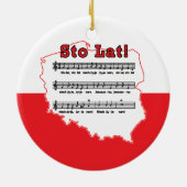 Los! Song Polnischer Karte Keramik Ornament (Hinten)