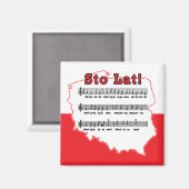 Los! Song Polnischer Karte Magnet (Vorderseite/Rückseite)