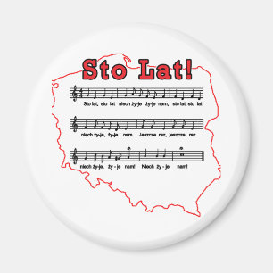 Los! Song Polnischer Karte Magnet