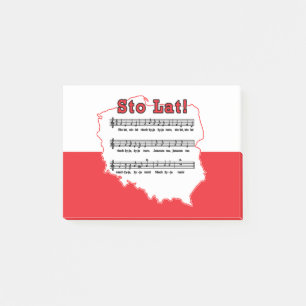 Los! Song Polnischer Karte Post-it Klebezettel