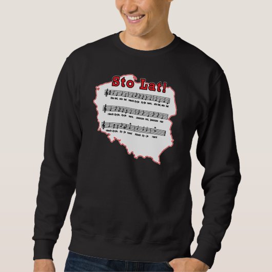 Los! Song Polnischer Karte Sweatshirt (Vorderseite)