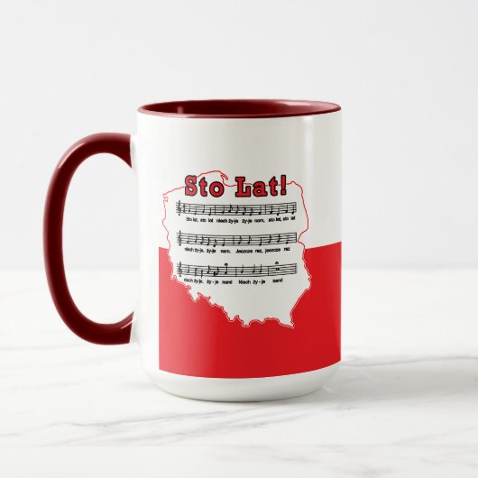 Los! Song Polnischer Karte Tasse (Links)