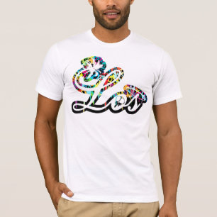 "Los-" T - Shirt-… Schädel-FarbTropfen T-Shirt