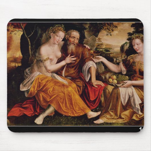 Los und seine Töchter, c.1565 Mousepad (Vorne)