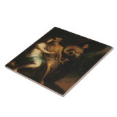 Los und seine Töchter (Öl auf Leinwand) 3 Fliese (Seite)