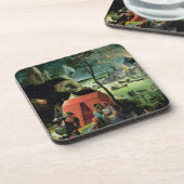 Los und seine Töchter (Öl auf Platte) Untersetzer (Linke Seite)