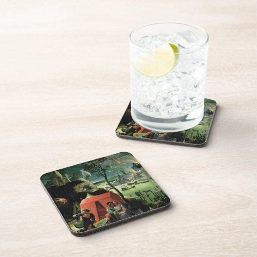 Los und seine Töchter (Öl auf Platte) Untersetzer (Rechte Seite)