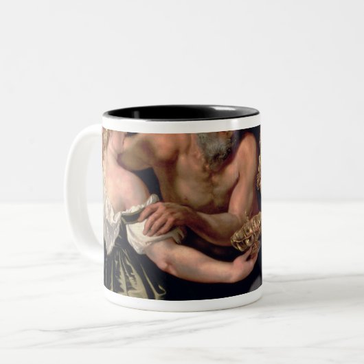 Los und seine Töchter Zweifarbige Tasse (Vorderseite Links)