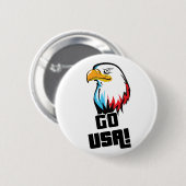 Los USA, amerikanischer Adler! Button (Vorne & Hinten)