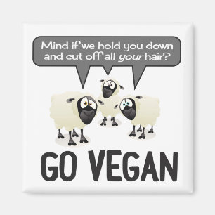 Los Vegan No Wool Magnet