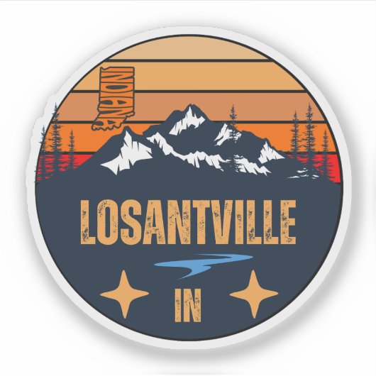 Losantville, Indiana Aufkleber (Vorderseite)