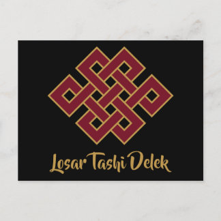 Losar Tashi Delek Happy Lunar Neues Jahr Tibetisch Feiertagspostkarte
