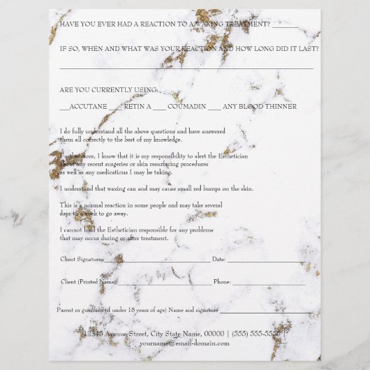 Löschen der Depilations-Haftpflicht-Freischaltung- Flyer (Hinten)