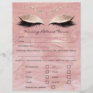 Löschen der Depilations-Haftung Freistellungsformu Flyer