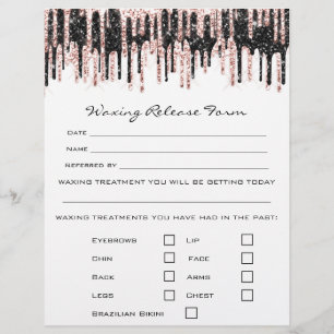 Löschen der Depilations-Haftung Freistellungsformu Flyer