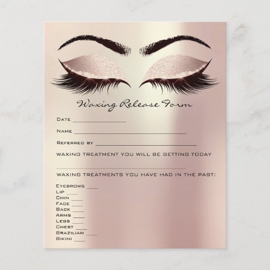 Löschen der Depilations-Haftung Freistellungsformu Flyer (Vorne)