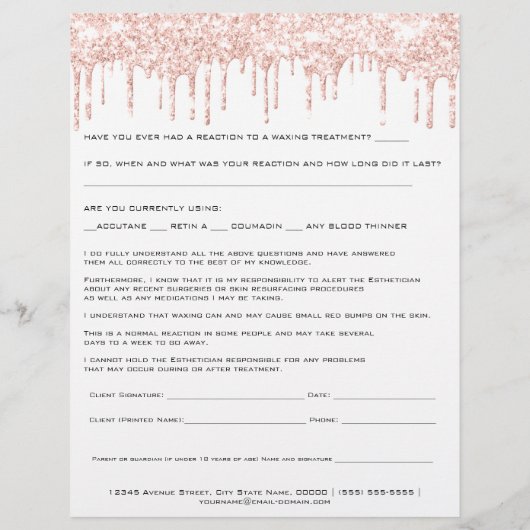 Löschen der Depilationshaftung - weiße Freigabe Flyer (Hinten)