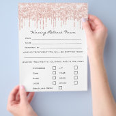 Löschen der Depilationshaftung - weiße Freigabe Flyer (Hand)