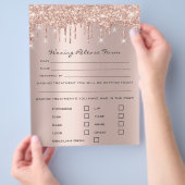 Löschen der Rose für die Freigabe von Depilationen Flyer (Hand)