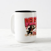 Löschen Oops Lustiges Tech-T-Shirt für Programmier Zweifarbige Tasse (Vorderseite Links)