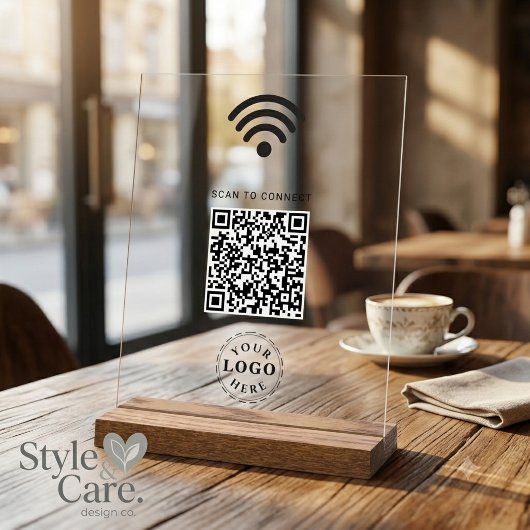 Löschen Sie das Acrylzeichen mit Scan, um WiFi-Inf Acrylschild