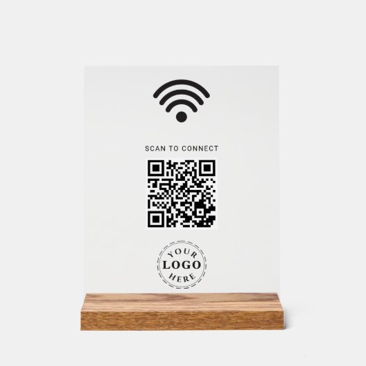 Löschen Sie das Acrylzeichen mit Scan, um WiFi-Inf Acrylschild (Vorderseite)