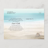 Löschen Sie das Datum Hochzeitssommerstrand Ankündigungspostkarte (Rückseite)