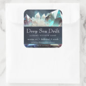 Löschen Sie das Quarz Crystal Magic Artisan-Produk Quadratischer Aufkleber (Tasche)