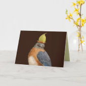 Löschen Sie die Blauvogelkarte Karte (Gelbe Blume)