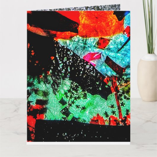 Löschen Sie die Grußkarte, trockene Blume abstrakt Karte (Vorderseite)