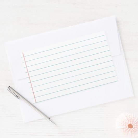 Löschen Sie gezeichnetes Papier Rechteckiger Aufkleber (Umschlag)