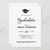 Löschen von Abschluss-Einladungs-Vorlage Bearbeitb Einladung (Vorne/Hinten)