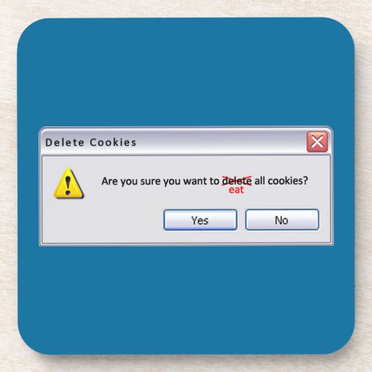 Löschen von Cookies Getränkeuntersetzer (Vorderseite)