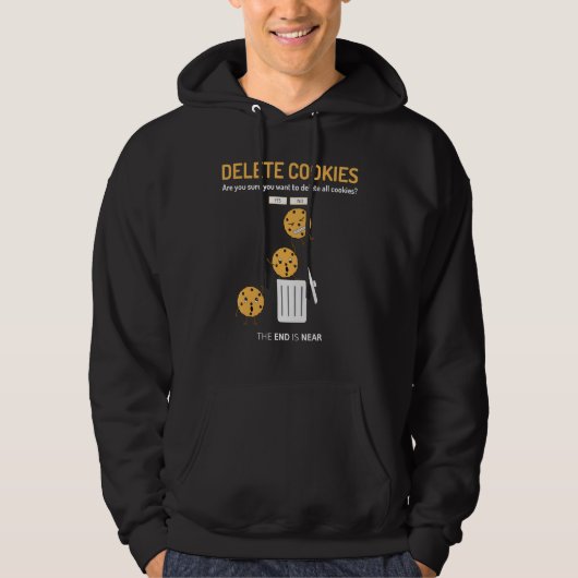 Löschen von Cookies PC Programmer Geek Nerd-Daten Hoodie (Vorderseite)