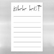 Löschenmagnet todo Liste der Tötungsliste trockene