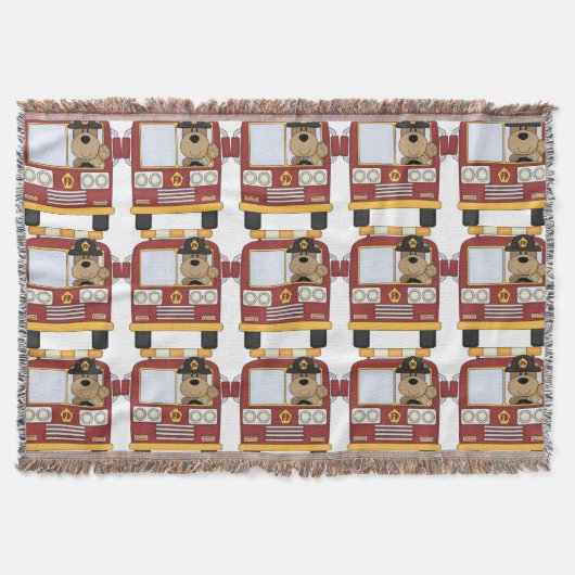 Löschfahrzeug-Bär Decke (Vorderseite)