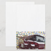 Löschfahrzeug Briefpapier (Vorne/Hinten)