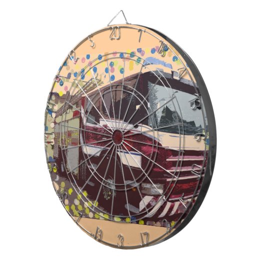 Löschfahrzeug Dartscheibe (Vorderseite rechts)