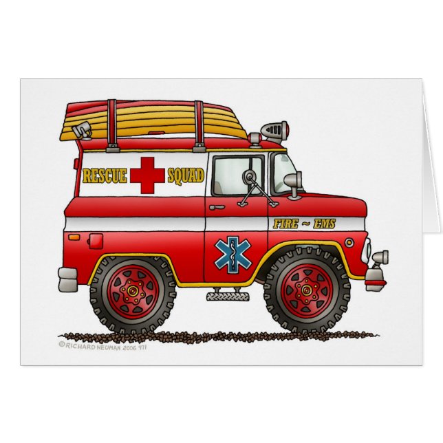 Löschfahrzeug EMS-Rettungs-Vans Ambulance (Vorderseite (Horizontal))