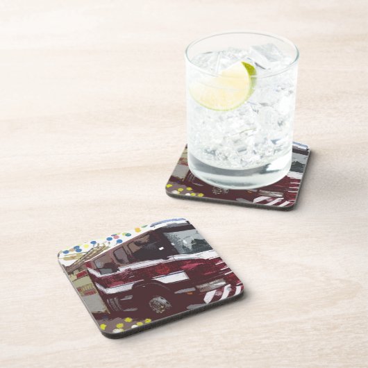 Löschfahrzeug Getränkeuntersetzer (Rechte Seite)