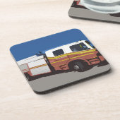 Löschfahrzeug Getränkeuntersetzer (Linke Seite)