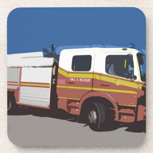 Löschfahrzeug Getränkeuntersetzer (Vorderseite)