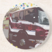 Löschfahrzeug Getränkeuntersetzer (Vorne)