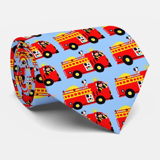 Löschfahrzeug-Muster Krawatte (Gerollt)