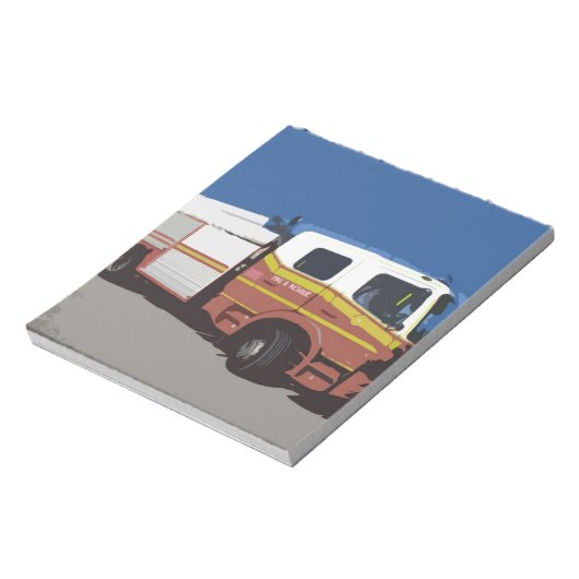 Löschfahrzeug Notizblock (Rotiert)